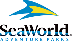 Blue and yellow SeaWorld logo